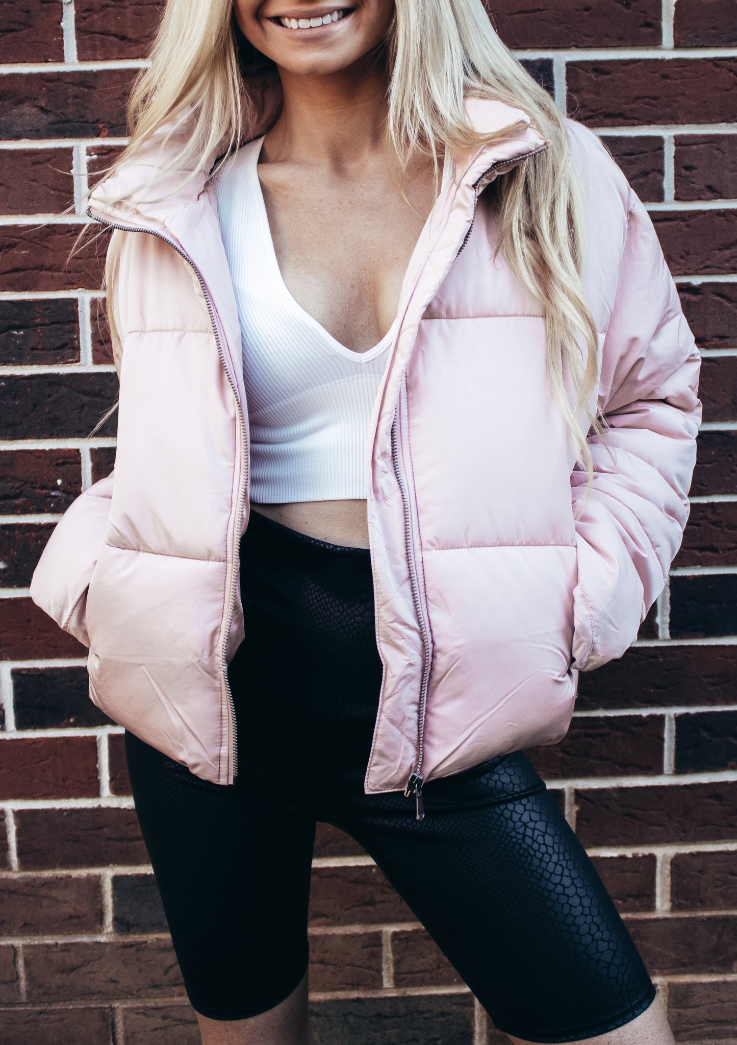 Not Your Average Puffer Jacket - Misty Rose