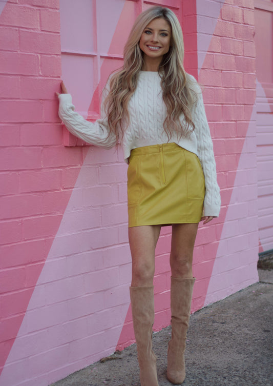 Ivory Cable Knit Sweater